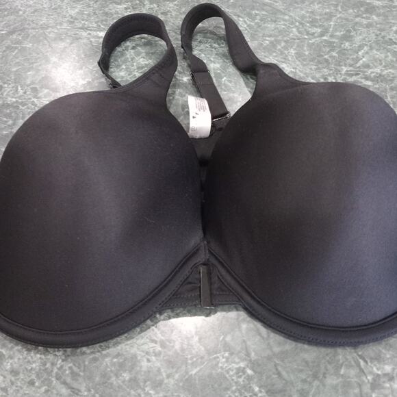 Leading Lady Women's Bra 36DD Front Closure Racerback Adjustable Black 5415 EUC - Picture 2 of 9